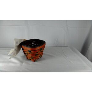 Longaberger Fall in Love Trinket Basket Set‎ 2016 Handmade Woven with Protector